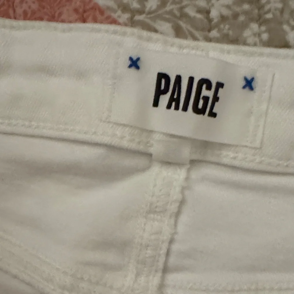 Paige Anessa white wide leg jeans cropped - Picture 4 of 8
